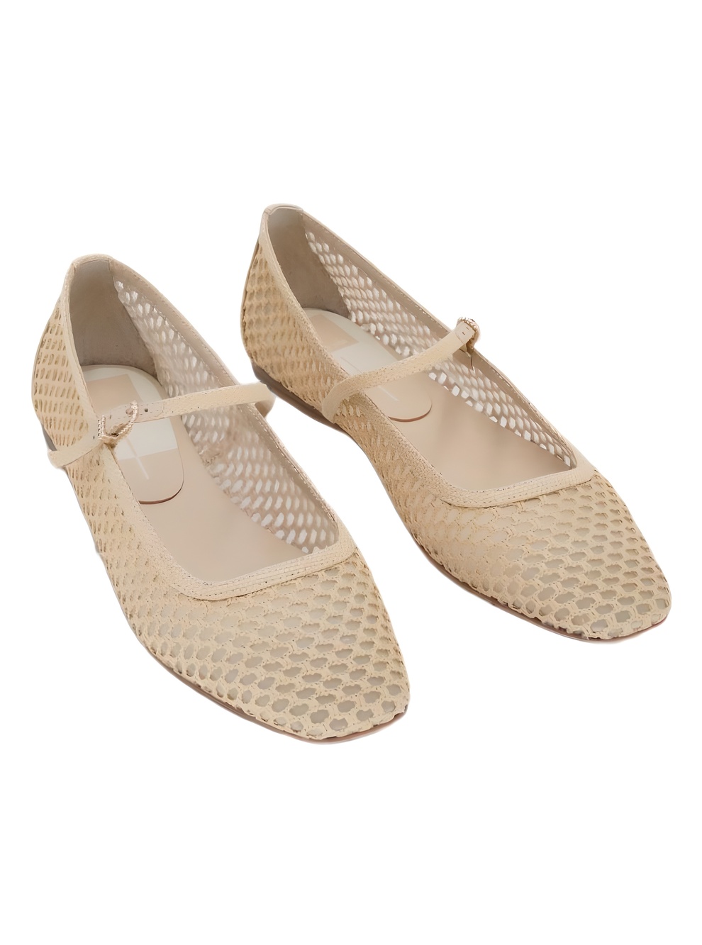 Dolce Vita Reyes Woven Raffia Mary Jane Flats Light Natural Size 8.5M